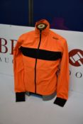 A men's as new Santini Guard Mercurio cycling rain jacket in orange (L - RRP £245).