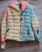 An as new Popski London twin layered coat (M).