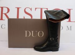A pair of as new Duo Boots Samantha black leather boots (UK 5).