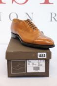 A pair of men's as new Church's Barnes Doha leather Oxford chestnut shoes (Size 8.5 - RRP £1500).