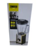 Three new Zanussi Red/Green/Yellow 600W, 1.5L glass jug blender (ZBL 920) (Damage to outer