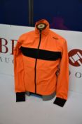 A men's as new Santini Guard Mercurio cycling rain jacket in orange (XL - RRP £245).
