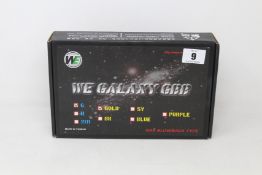 A boxed as new WE Galaxy GBB gas blowback airsoft pistol in Gold/Black.