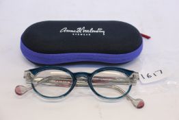 A pair of as new Anne & Valentin glasses frames.