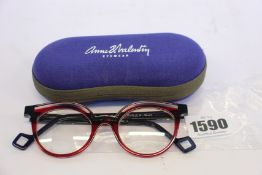 A pair of as new Anne & Valentin glasses frames.