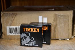 Eighteen boxed as new Timken 33109 45mm Bore Metric Tapered Roller Bearings.