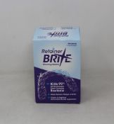 Twelve boxes of Retainer Brite - Cleaning Tablets (96 each, Exp: 01/24).