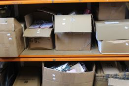 A large quantity of miscellaneous greetings cards, gift wrap, ribbon and related.