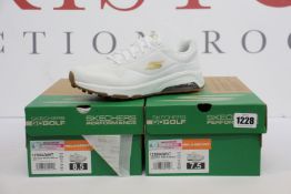 Two pairs of women's as new Skechers Go Golf Skech Air Dos (UK 4.5, 5.5).
