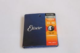 Sixteen packs of Elixir nickel plated steel 10/46 nanoweb electric guitar stings.