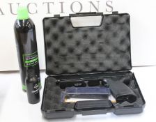 An as new Novritsch SSX-23 Airsoft pistol with a modular pipe 16CW Gen2, 0.36g sniper BBs, airsoft