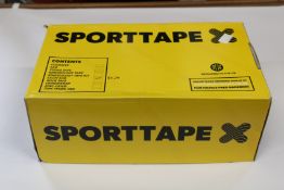 A large quantity of as new Sport-tape in various sizes/grades along with three cans of Tensospray.