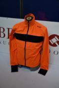 A men's as new Santini Guard Mercurio cycling rain jacket in orange (M - RRP £245).