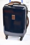 An as new Longchamp Paris BOXFORD + cabin suitcase in blue.