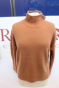 An as new Zimmermann cashmere turtleneck sweater in camel (UK 12 - RRP £275).