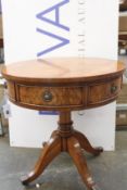 An Iain James Small Circular Drum Table - AMC276 Burr Walnut (Item has some minor damage).