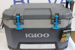 An Igloo BMX 52 heavy duty ice cooler.