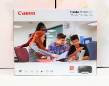 A boxed as new Canon Pixma TS3350 all-in-one inkjet printer in black.