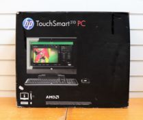 COLLECTION ONLY: A pre-owned HP Touchsmart 310-1260UK All in One PC (Keyboard, mouse, remote control