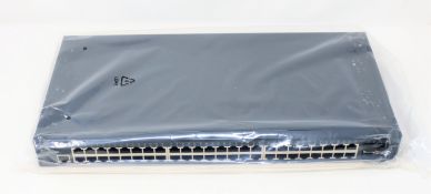 A boxed as new TP-LINK JetStream 48-Port Gigabit L2 Managed Switch with 4 SFP Slots (M/N: TL-