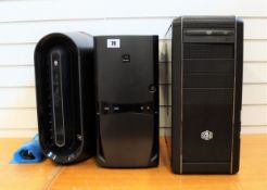 COLLECTION ONLY - FAULTY / SOLD FOR PARTS - three PC towers to include 1x Alienware Aurora R10 Ryzen