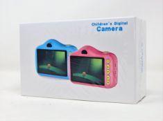 COLLECTION ONLY: Fifty boxed as new Children's Digital Cameras in Blue (Model: C35) (Boxes sealed).