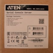 A boxed as new Aten SN9116CO Serial Console Server (Serial: A1K6-099-0015).
