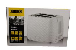 Six new Zanussi White 2 slice Toasters (ZST - 6550).