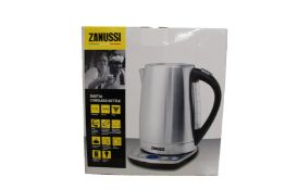 Three new silver 1.7L 2200W Zanussi cordless digital kettles (ZEK - 1295D).