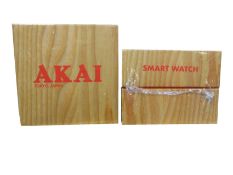 Ten new black/white Akai 1.2 display diagonal smart watches touch screen, Wi-Fi, mobile, 48 hours (