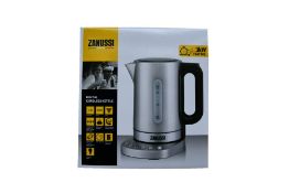 Four new Zanussi fast boil digital cordless 1.7L 3000W Silver kettles (ZEK - 1290D).