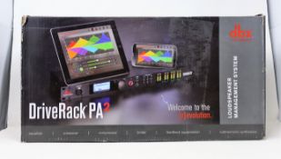 A boxed as new DBX DriveRack PA2 Complete Loudspeaker Management System (Box sealed, some damage