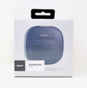 A boxed as new Bose SoundLink Micro Bluetooth Speaker in Dark Blue (Box sealed).