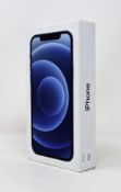 A pre-owned Apple iPhone 12 (Global/A2403) 64GB in Black (iCloud activation clear. Battery health