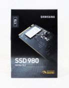 A boxed as new Samsung 980 1TB PCIe 3.0 NVMe M.2 Internal Solid State Drive (MZ-V8V1T0BW) (Box
