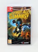 Twenty five as new 'Destroy All Humans!' Game Cards for Nintendo Switch (Packaging sealed).