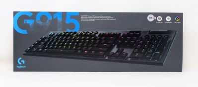 A boxed as new Logitech G915 Lightspeed Wireless RGB Mechanical Gaming Keyboard (UK Layout) (Box