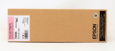 A boxed as new Epson C13T800600 UltraChrome PRO Vivid Light Magenta (SC-P10000 & SC-P20000) 700ml