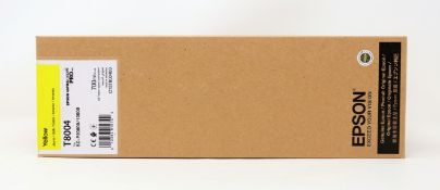 A boxed as new Epson C13T800400 UltraChrome PRO Yellow (SC-P10000 & SC-P20000) 700ml Ink Cartridge.