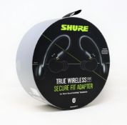 A boxed as new Shure True Wireless Secure Fit Adaptor Gen 2 for Shure Sound Isolating Earphones (P/