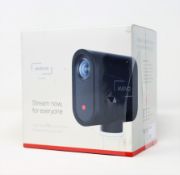 A boxed as new Mevo Start Live Streaming Camera (P/N: MV3-01B-BL) (Box sealed).