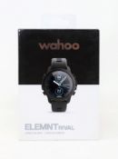 A boxed as new Wahoo ELEMNT Rival Multisport GPS Watch in Black (Box opened).