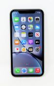 A pre-owned Apple iPhone XR (Global/A2105) 64GB in White (iCloud account clear) (IMEI: