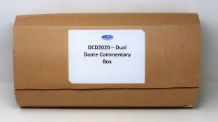 A boxed as new CTP Systems DCD2020 Dante Enabled Commentary Box (Manual included) (Box sealed).