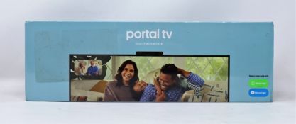 A boxed as new Facebook Portal TV with Alexa (P/N:899-00081-13) (Box sealed).