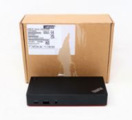 A boxed as new Lenovo ThinkPad USB-C Dock Gen2 (40AS0090UK) (Box opened, some damage to box).