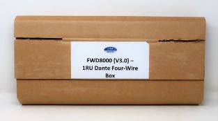 A boxed as new CTP Systems FWD8000 (V3.0) 1RU Dante Enabled Four Wire Box (No manual included) (