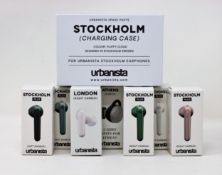 A quantity of assorted boxed as new Urbanista replacement earbuds and charging cases (Approx. 1.