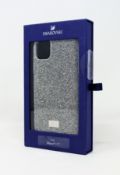 A boxed as new Swarovski High Phone Case for iPhone 11 Pro in Silver (P/N: 5592030) (Box sealed).