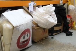 A quantity of fabric, wool and other related items.